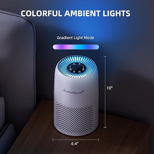 Miniatura 3 de AromaRoom AP100-A - Purificadores de aire para dormitorio, purificador de aire para el hogar con esponja de fragancia, limpiador de aire portátil
