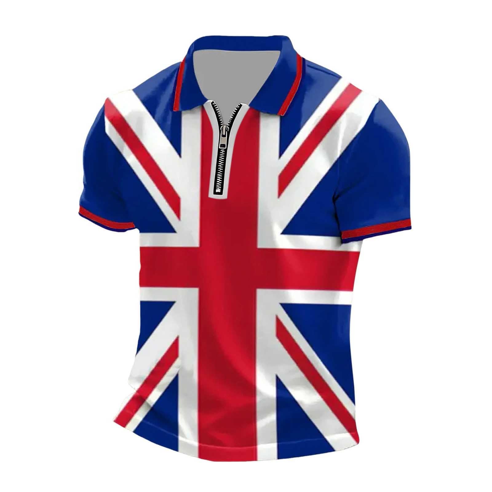 England St George's Cross Polo Shirt Classic Poloshirt with Red England Flag Design Perfect for Football Fans for Match Day Stadium Pub Euro 2026