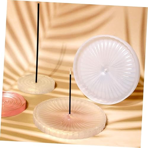 Miniatura 4 de SEWACC Molde de placa de incienso para moldes de tuile de silicona para gelatinas, molde de silicona para resina epoxi molde para bricolaje, gel de