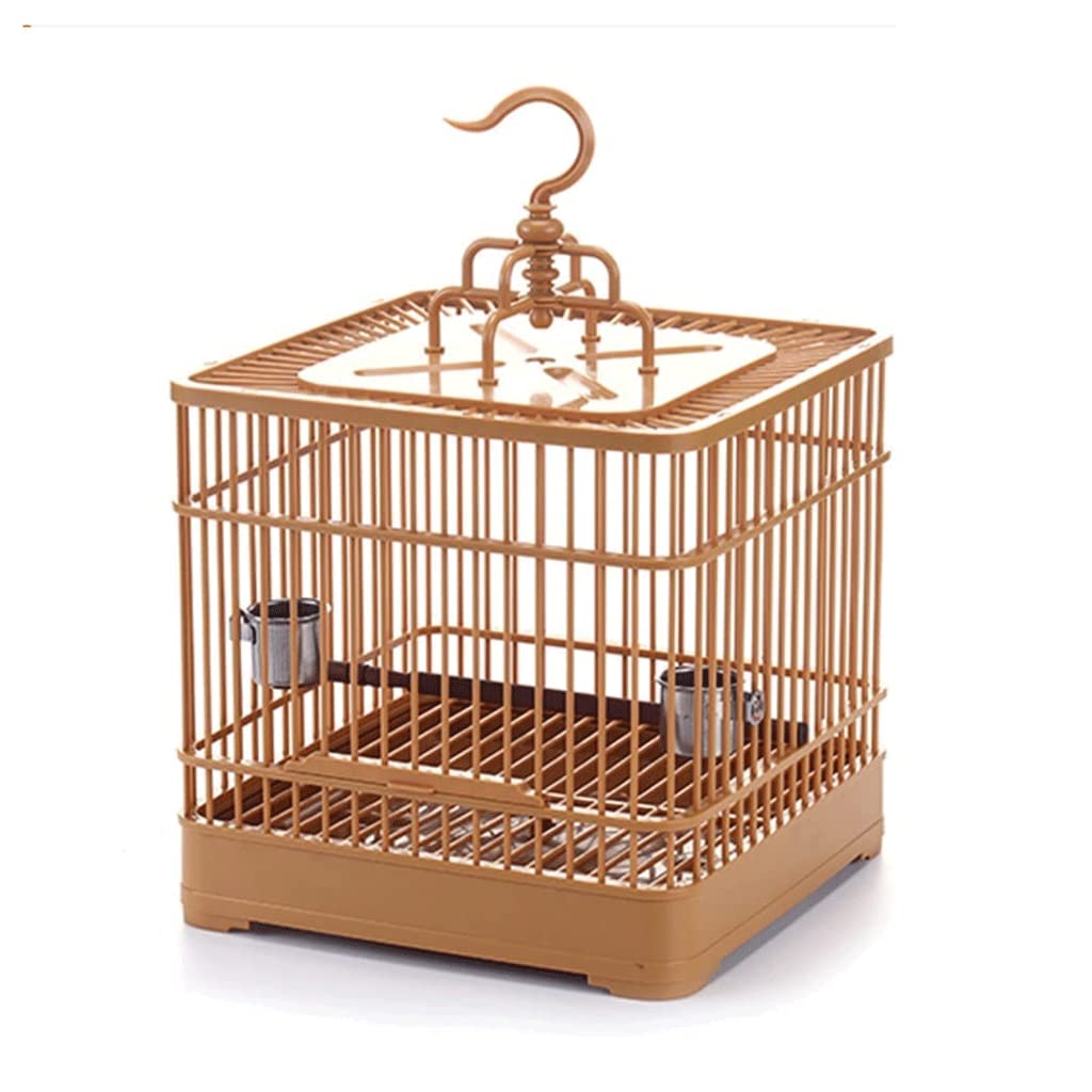 HTTGDGDH Vintage Birdcages Square Hanging Bird Cage Breathable Abs Bird Carriers Square Bird House Carrier For Garden Outdoor,