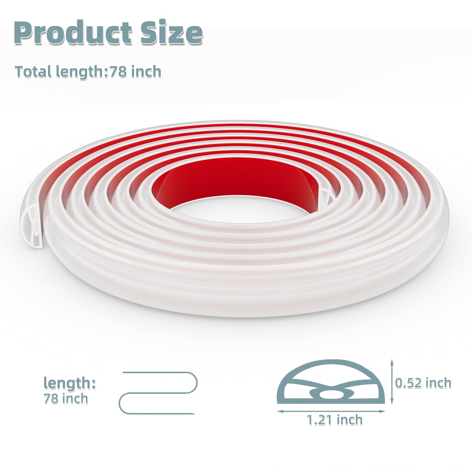 Barrera de agua para umbral de ducha de 78 pulgadas, plegable, autoadhesiva, de silicona, protector de agua para baño, bañera y cocina, bloqueador de agua de ducha, apto para acceso en silla de ruedas