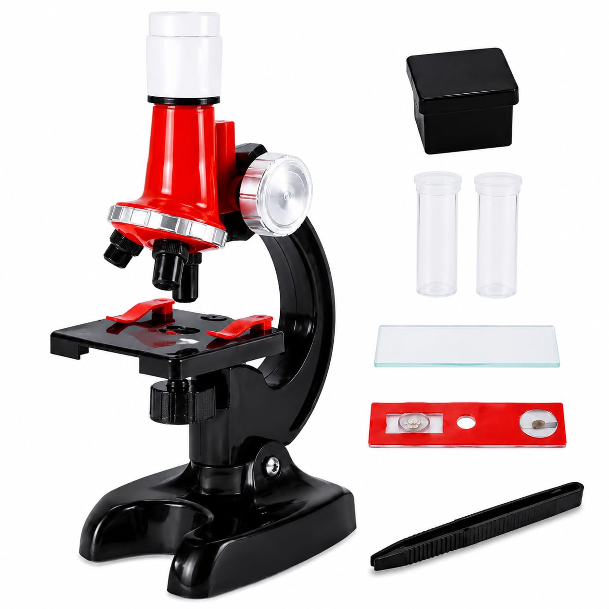 Kids Science Microscope Kit – 100x 400x 1200x Educational Toy Set for Early Learning LED Kids Beginner Microscope Toy Set + Slides Preparation Kit | Gift for Kids-image-23