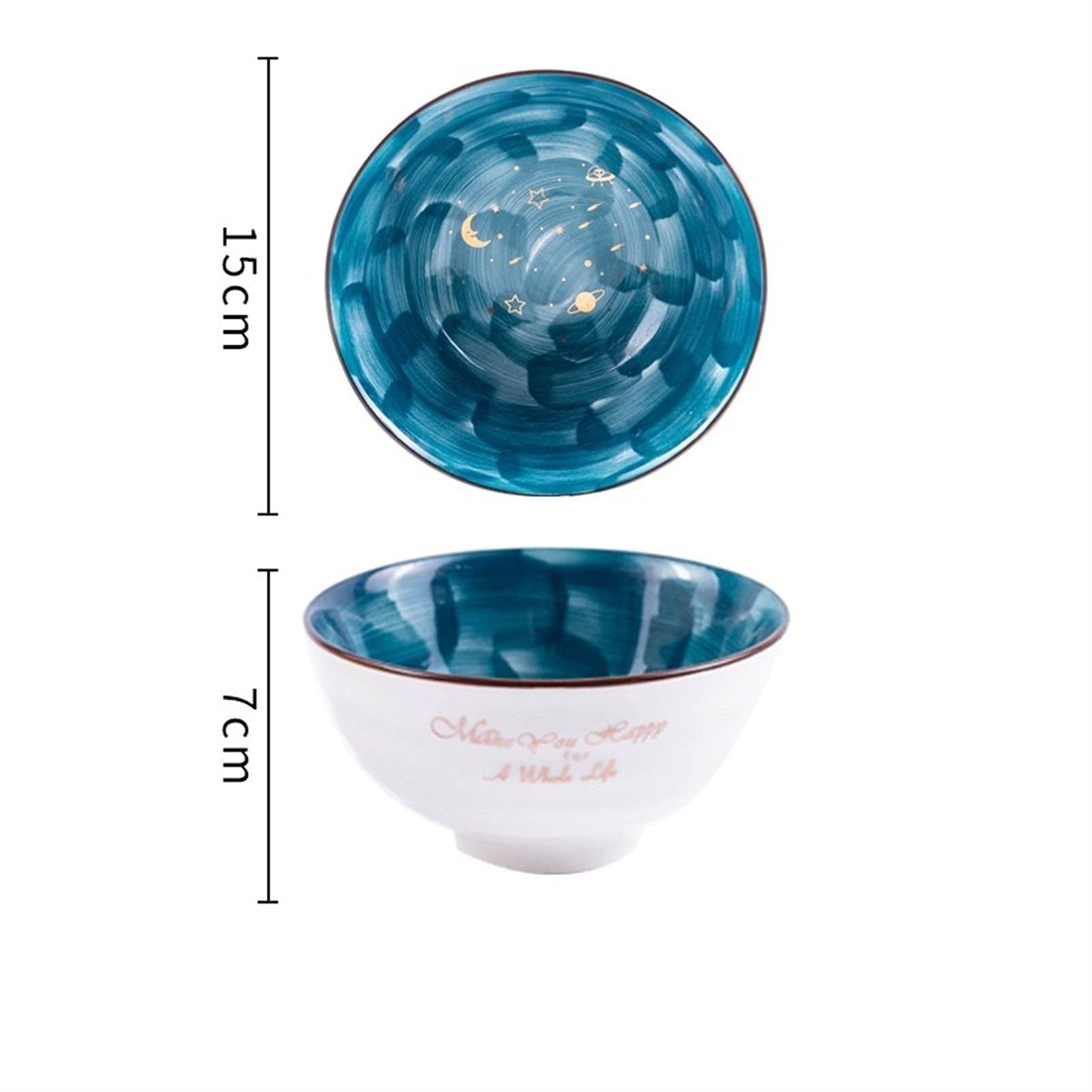 Amazon.co.jp: スープボウル 手描きの陶磁器の星空の空のディナー 