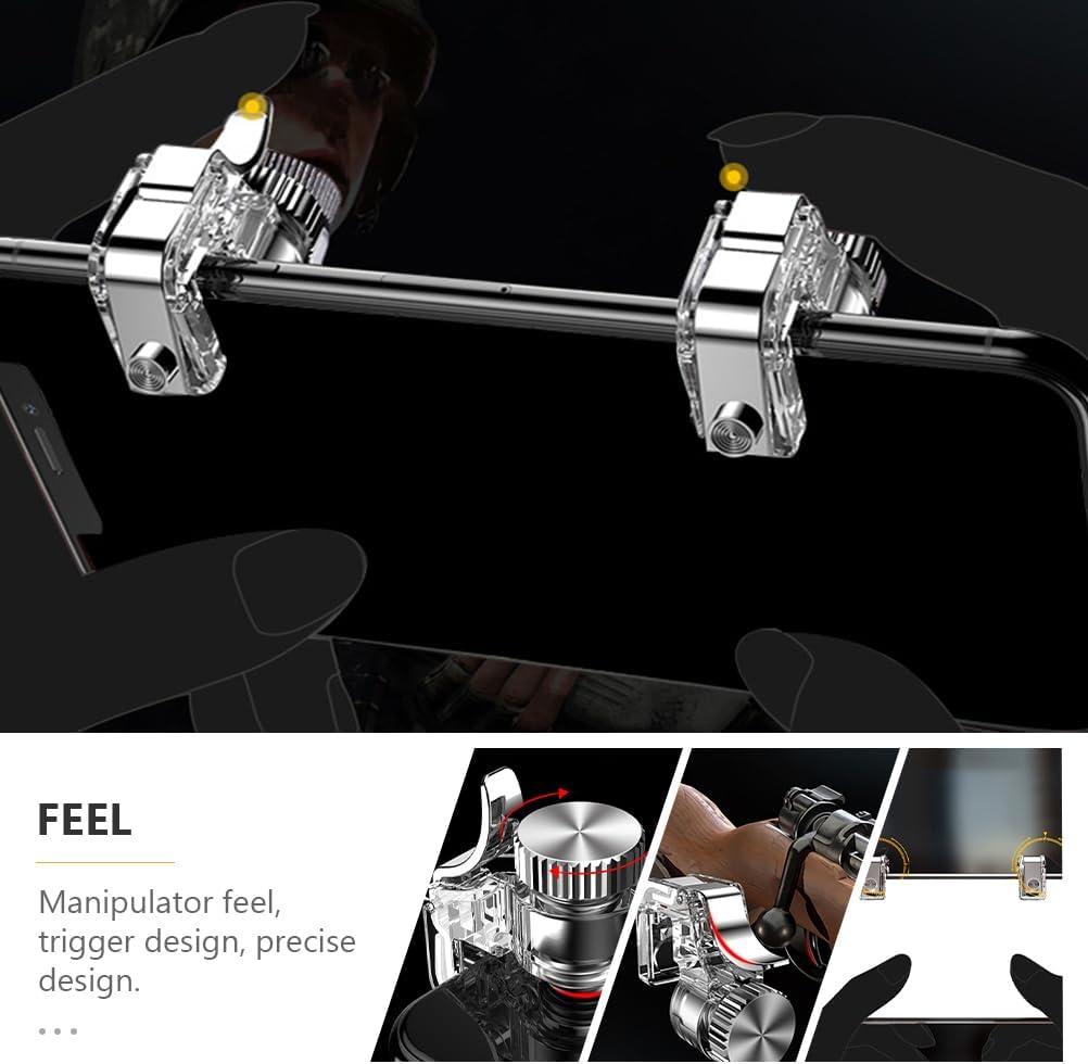 Housoutil 2 Pairs Model Mobile Game Controller Trigger, Cellphone Gaming Joystick, Gamepad Joysticks Shooting Game for Controller Game Pad Accessories As Shownx2pcs 7x5.3cmx2pcs image 5 of 9 B0D6N5YV88