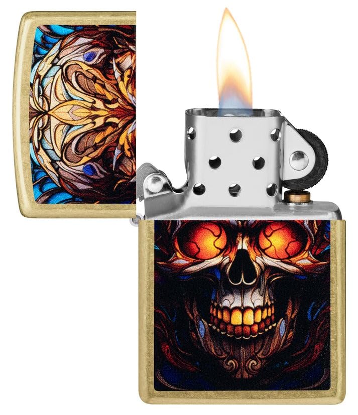 Encendedor Zippo diseño calavera vidriera 46715 miniatura 6