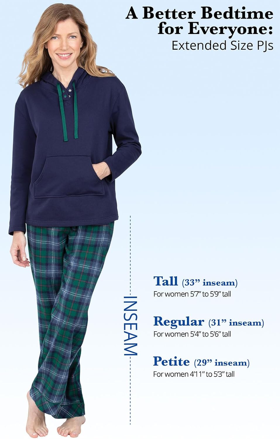 PajamaGram Womens Flannel Pajamas Sets - Pajamas for Women, Hoodie Top - Image 8