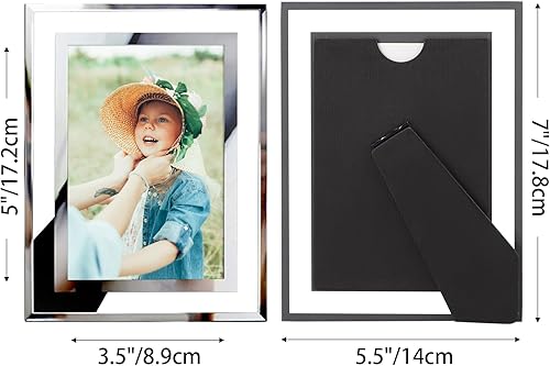 Miniatura 10 de PETAFLOP Portarretratos de 4 x 6 pulgadas, perfecto para bodas, oficinas, restaurantes, negocios, paquete de 2