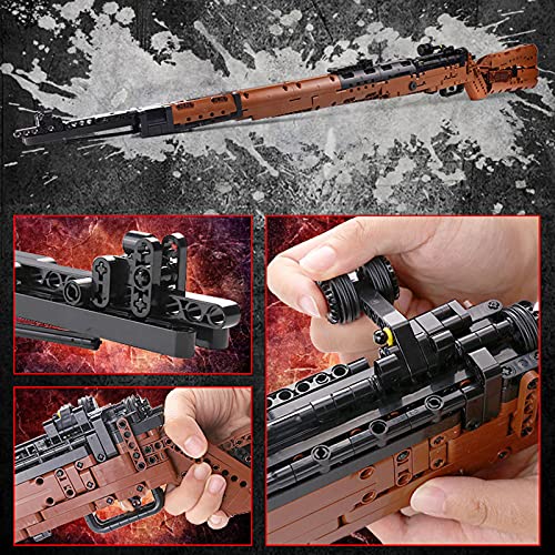 WANCHENG Technik Bausteine Schießwaffe Modell, Mould King 14002, 1025 Teile MOC Klemmbausteine, mit Schussfunktion… – Bild 6