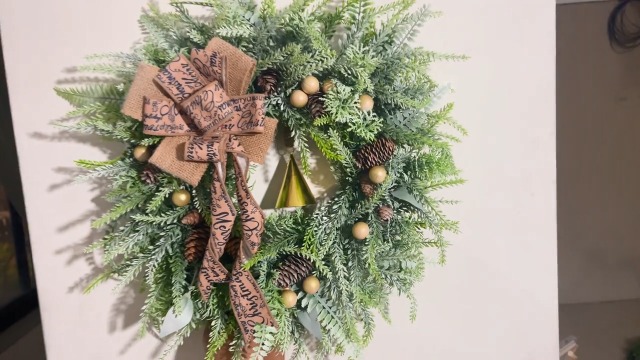 Weihnachtskranz Mit Lebkuchen-Design - 40cm Türdekoration Für Innen & Außen