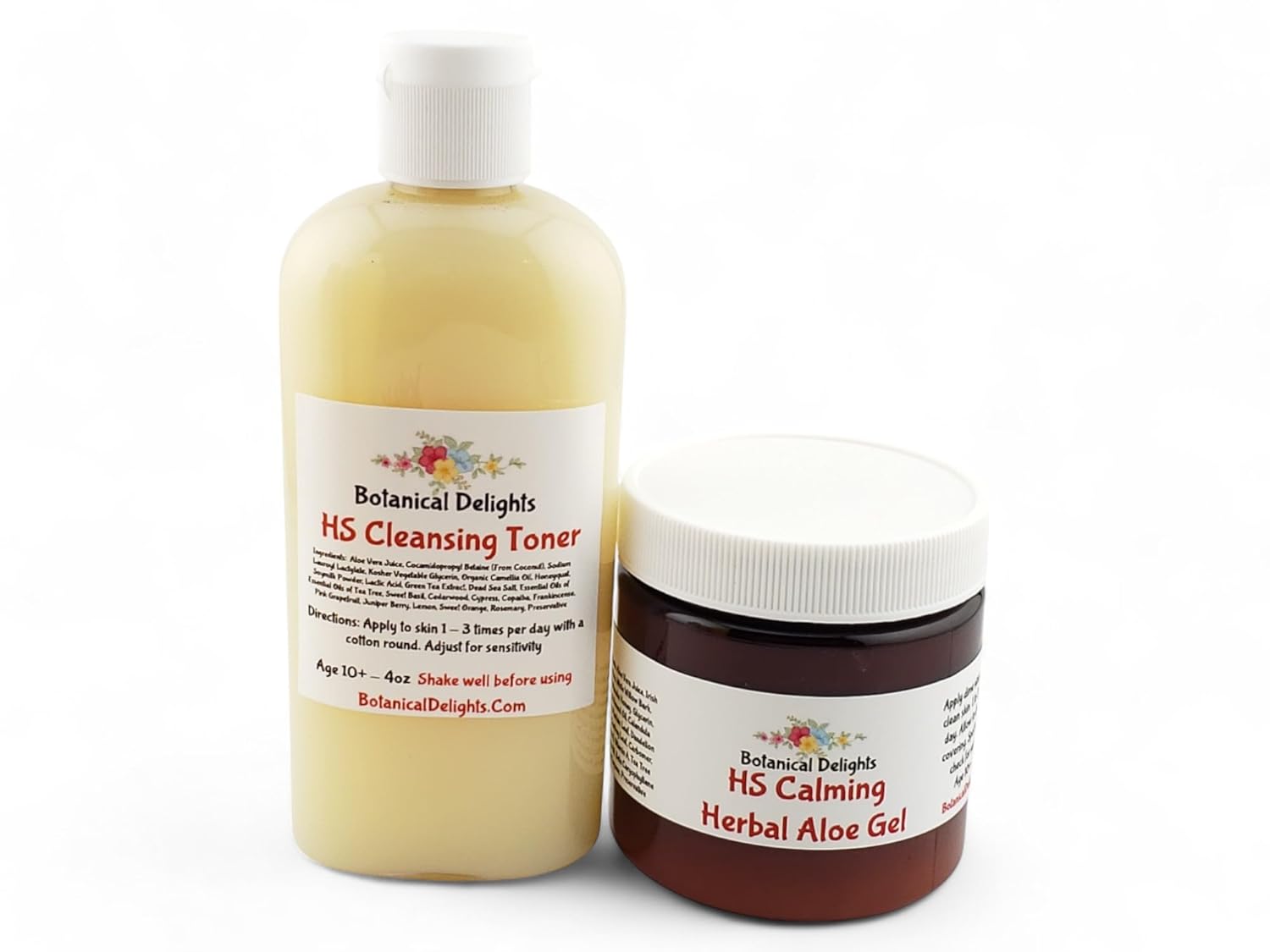 Hidradenitis Suppurativa Cleansing Toner and Calming Herbal Aloe Gel - Designed specifically to soothe HS flare-ups - Allows the toxins inside to drain and nourishes the skin