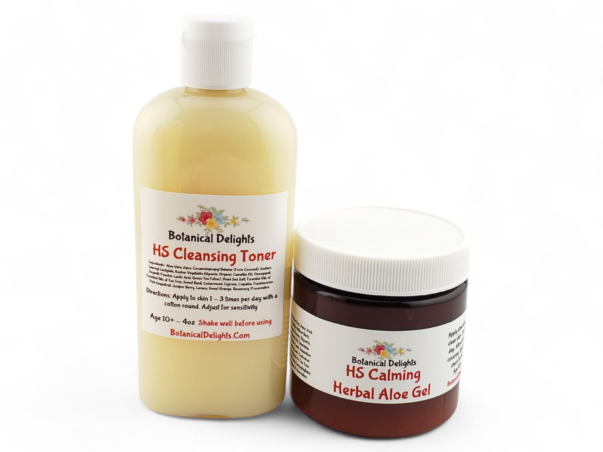 Hidradenitis Suppurativa Cleansing Toner and Calming Herbal Aloe Gel - Designed specifically to soothe HS flare-ups - Allows the toxins inside to