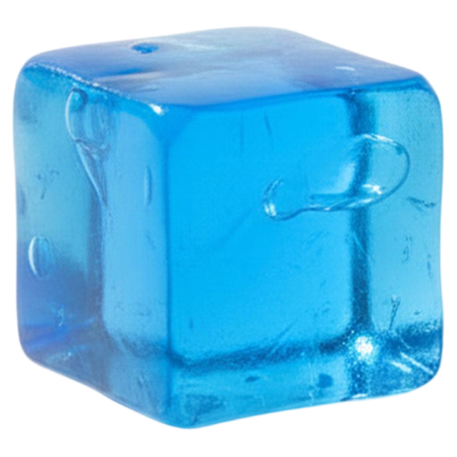 Multicoloured Gel Ice Cube Stress Toys, Squishy Fidget Toys for Kids Adults, Water Bead Squeeze Toy for Anxiety Relief, Sensory Food Squishies for ADHD Autism, Birthday Party Favors (Dark Blue)