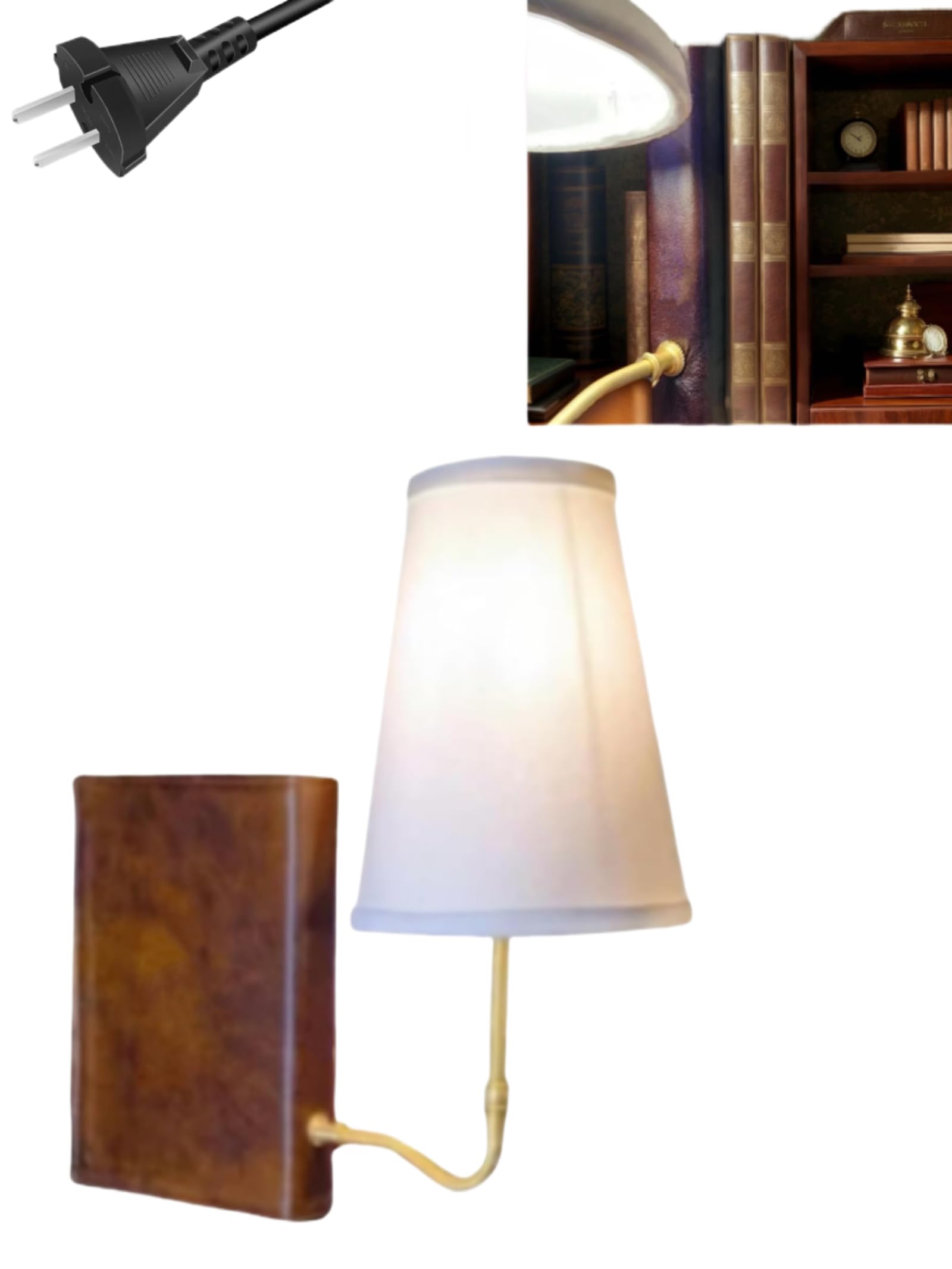 The Classic Literary Lamp,Literary lamp,Bookshelf Lamps,Library Book Light,Classic Literary Library lamp,Vintage Book Design for Home Office,Library,and Study