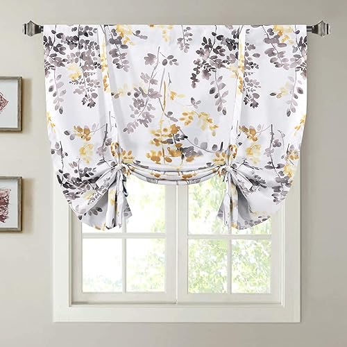 Miniatura 12 de H.VERSAILTEX Cortina Blackout con Cordones - Cortina Globo con Aislamiento Térmico para Ventana Pequeña de Cocina - Panel Ajustable con Bolsillo