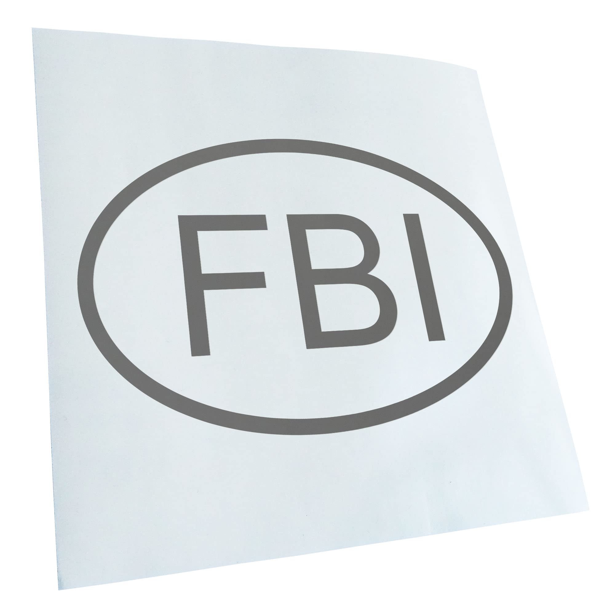Kiwistar - Car Sticker - Grey - 40 x 27 cm FBI - Rear Window Car Sticker Weatherproof for Car Truck Moped Truck - Sticker Exterior Self-Adhesive Tuning Accessories for Window Vehicle Window