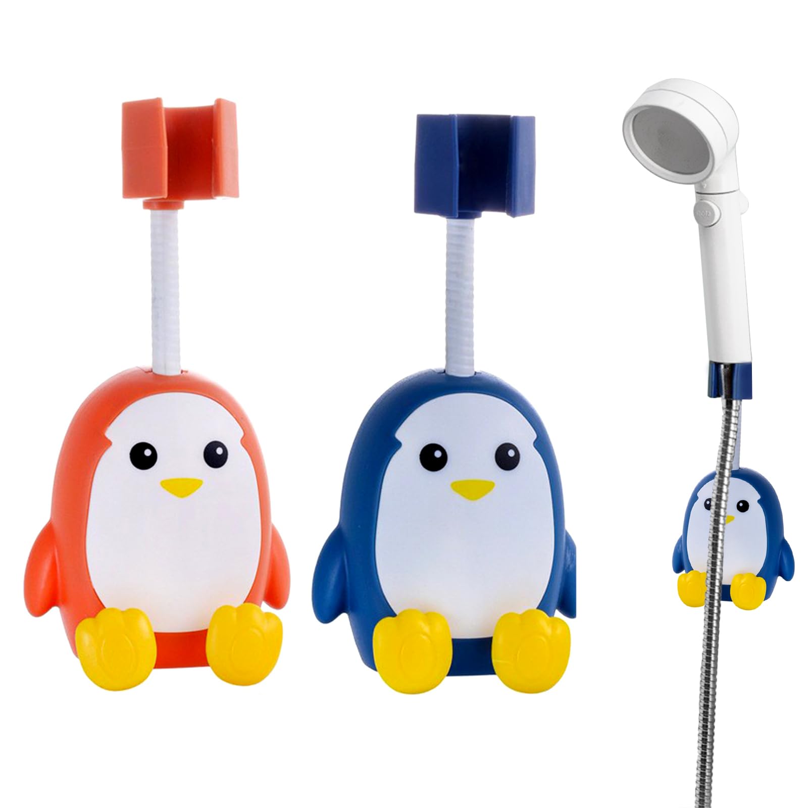 Shower Head Showerhead Holder Bracket Suction Cup Wall Mount Self-Adhesive Adjustable, 2 Pack Cute