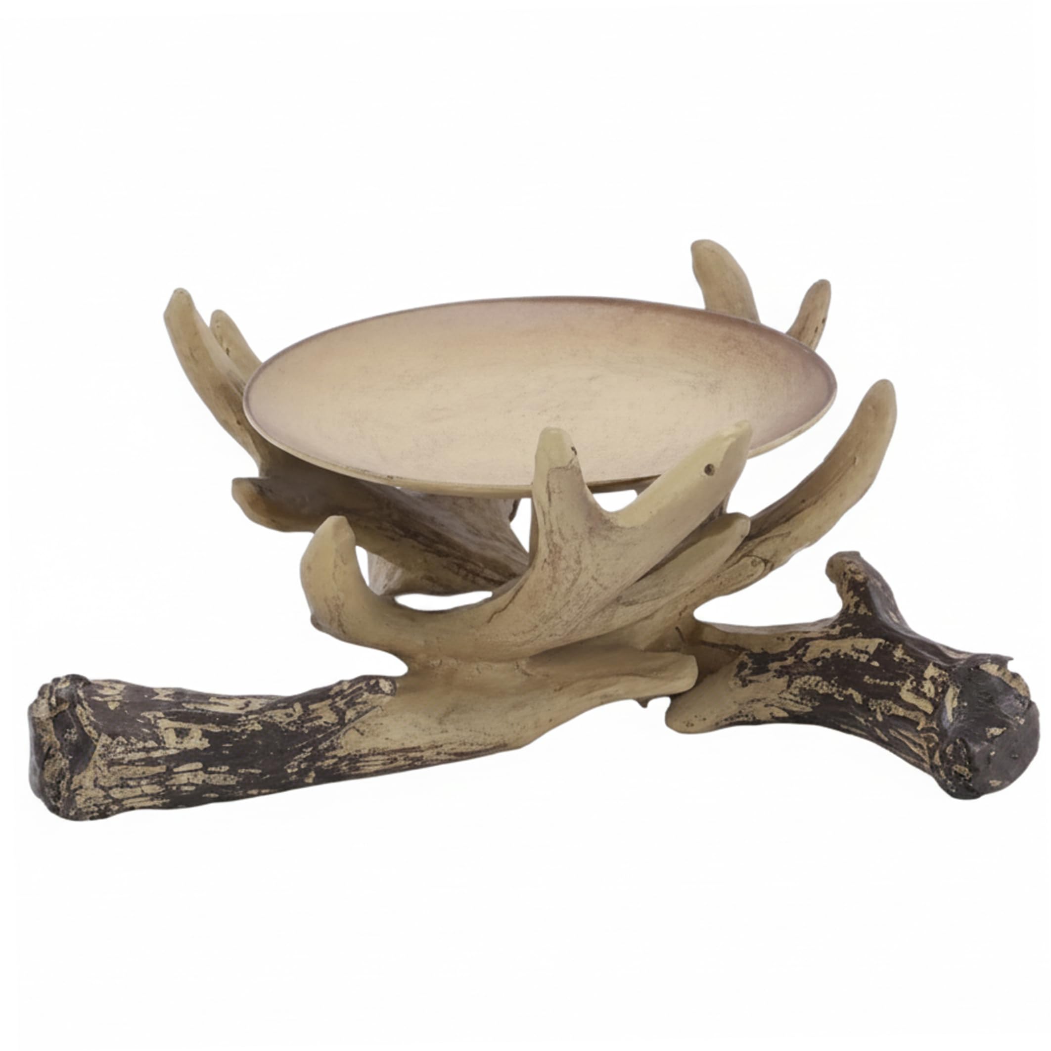 Ameble 1Pc Antler Candle Holder, Antler Candle Holder - Handcrafted Resin Rustic Stand For Living Room, Bedroom, Anniversary (Boxed), Deer, Reindeer, Candl