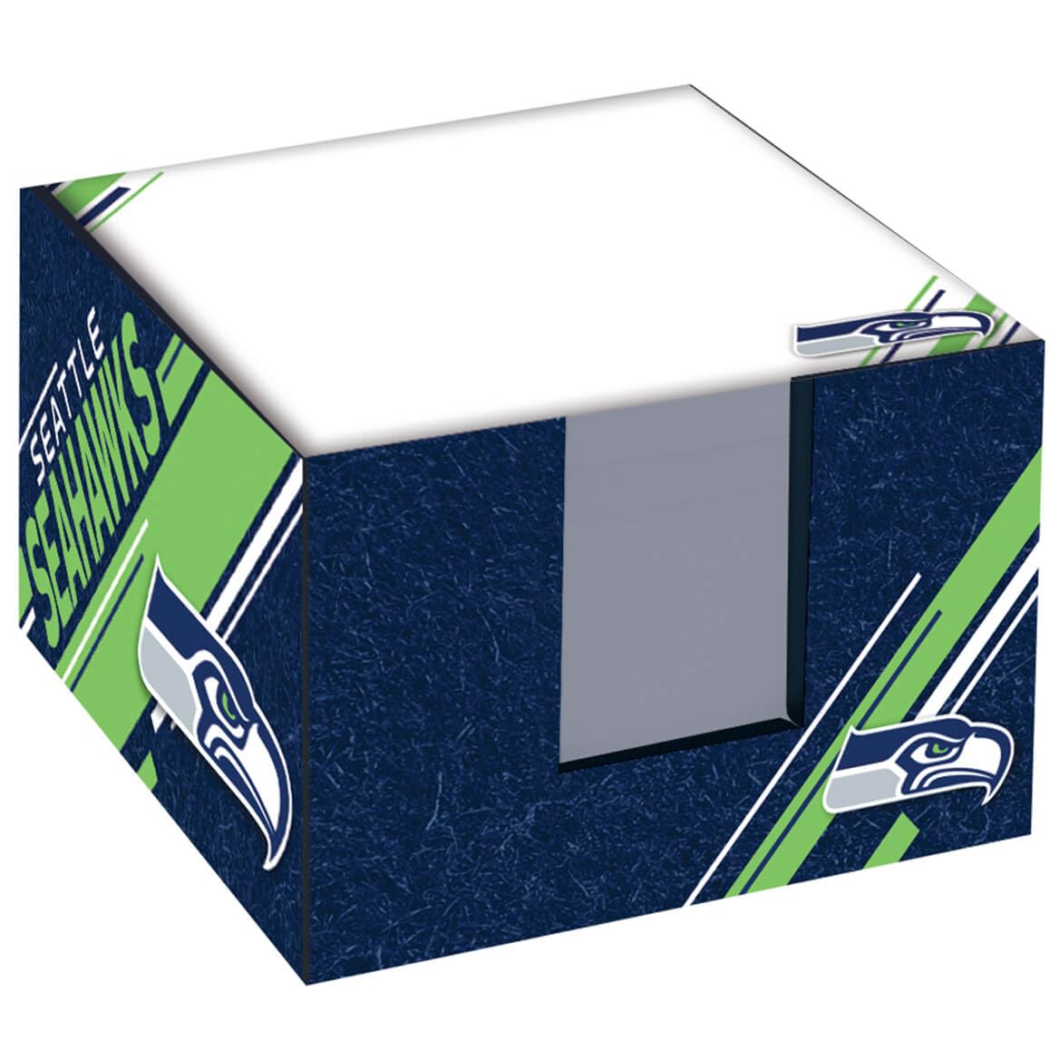 Seattle Seahawks Note Cube W/Holder (8125003), Multicolor