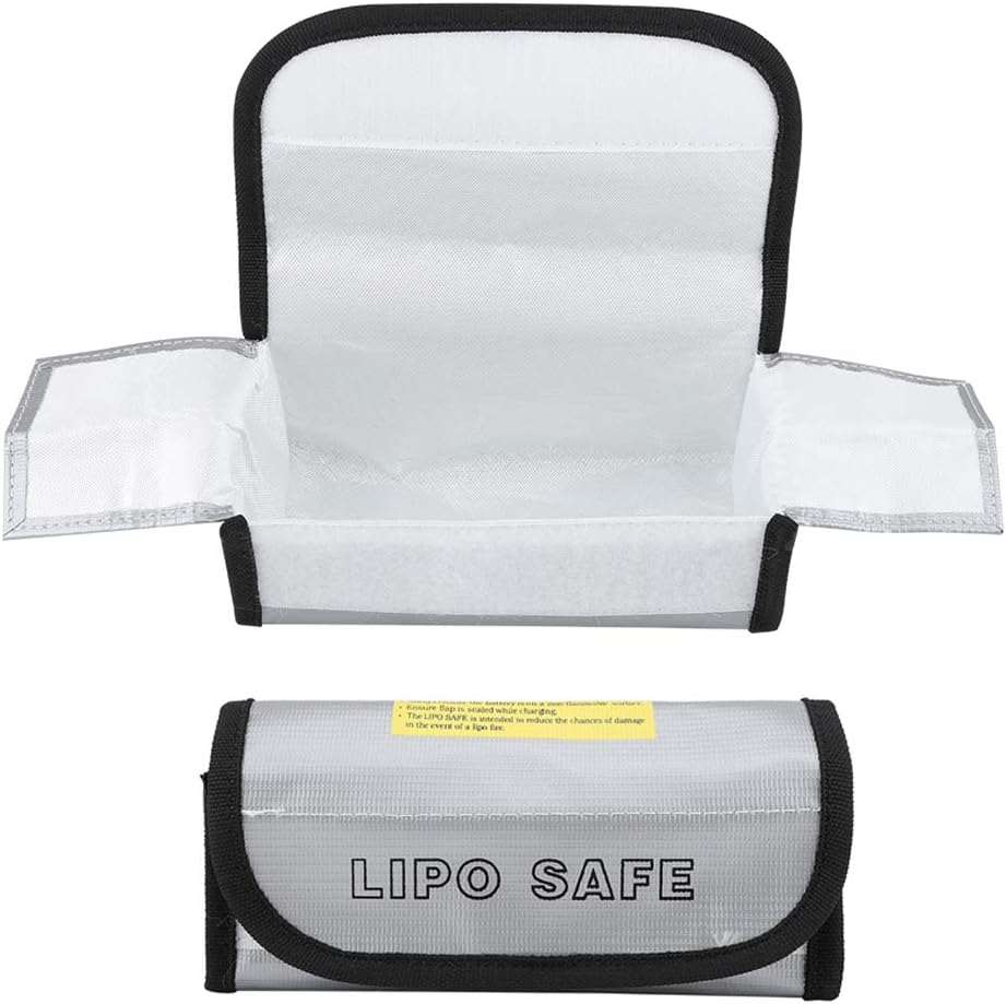 Lipo Battery Storage Bag, Fire Retardant Lipo Safe Bag, Fireproof & Explosionproof Lipo Charging Bag Lipo Battery Storage Guard Safe Pouch Transport Home Office Travel Safe Storage Pouch