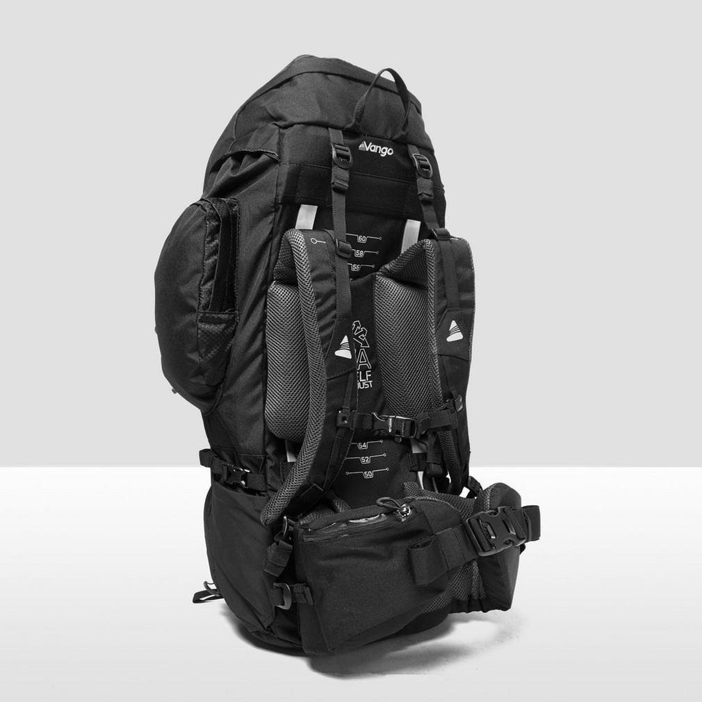 Vango Sherpa 65 Litre Rucksack Travel Bag Pack Black One