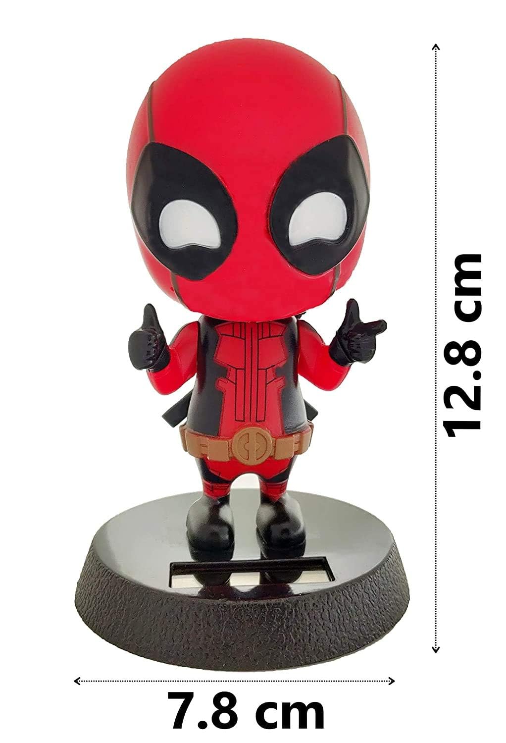 Trunkin Solar Deadpool Bobblehead Action Figure Bobble Head Car Accessory 3