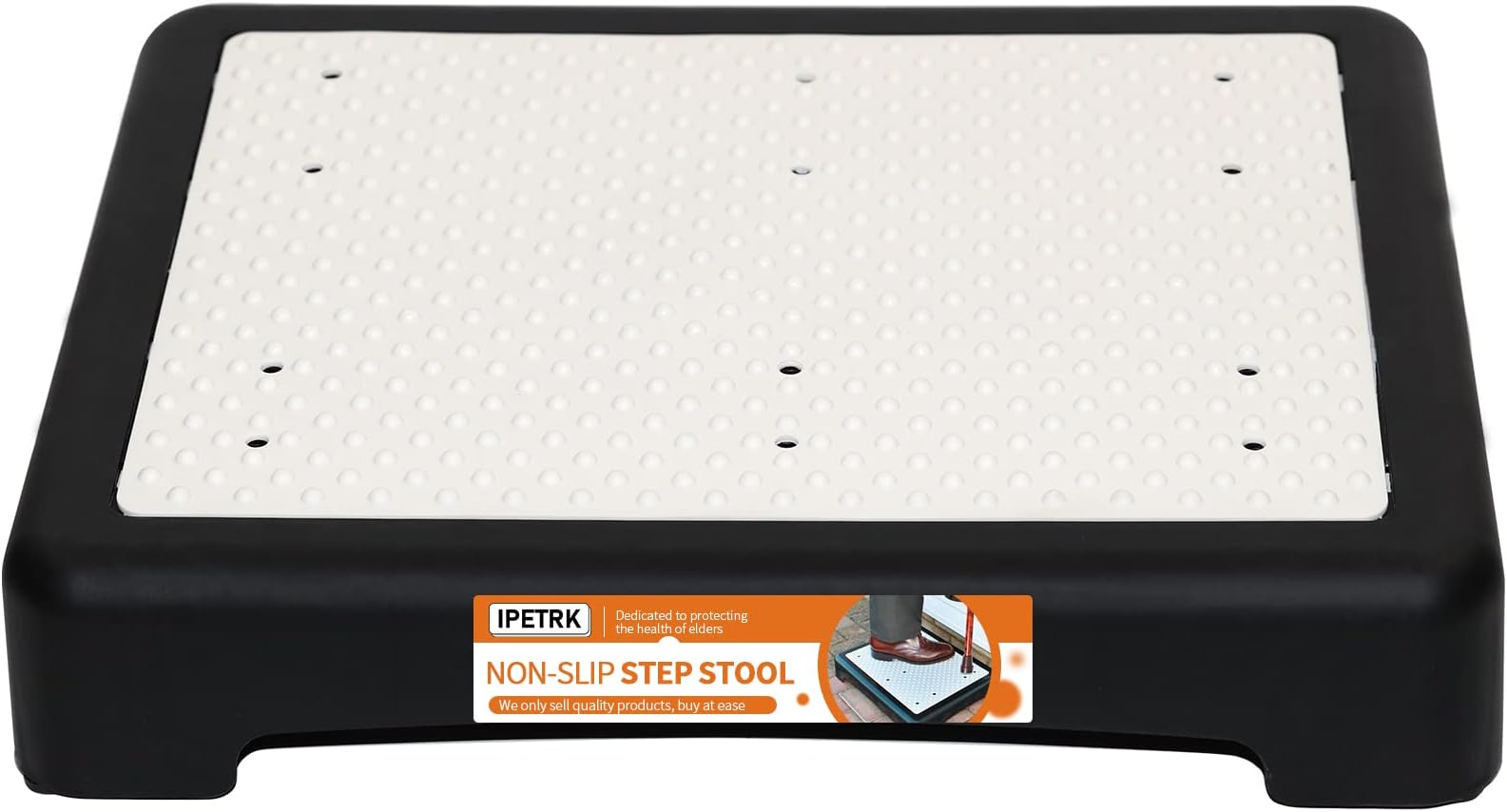 Half Step Stool, Heavy Duty Step Platform with Non-Slip Surface 440 Lbs Load Capacity, Mobility Step Stools for Adults & Elderly Seniors Indoor and Outdoor Use, Medium Size