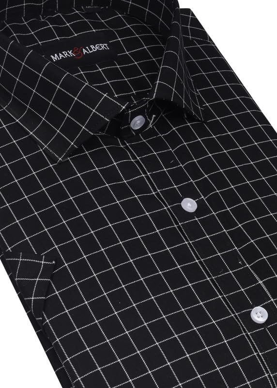 Image of Mark & Albert Men's Half Sleeves Regular Shirt