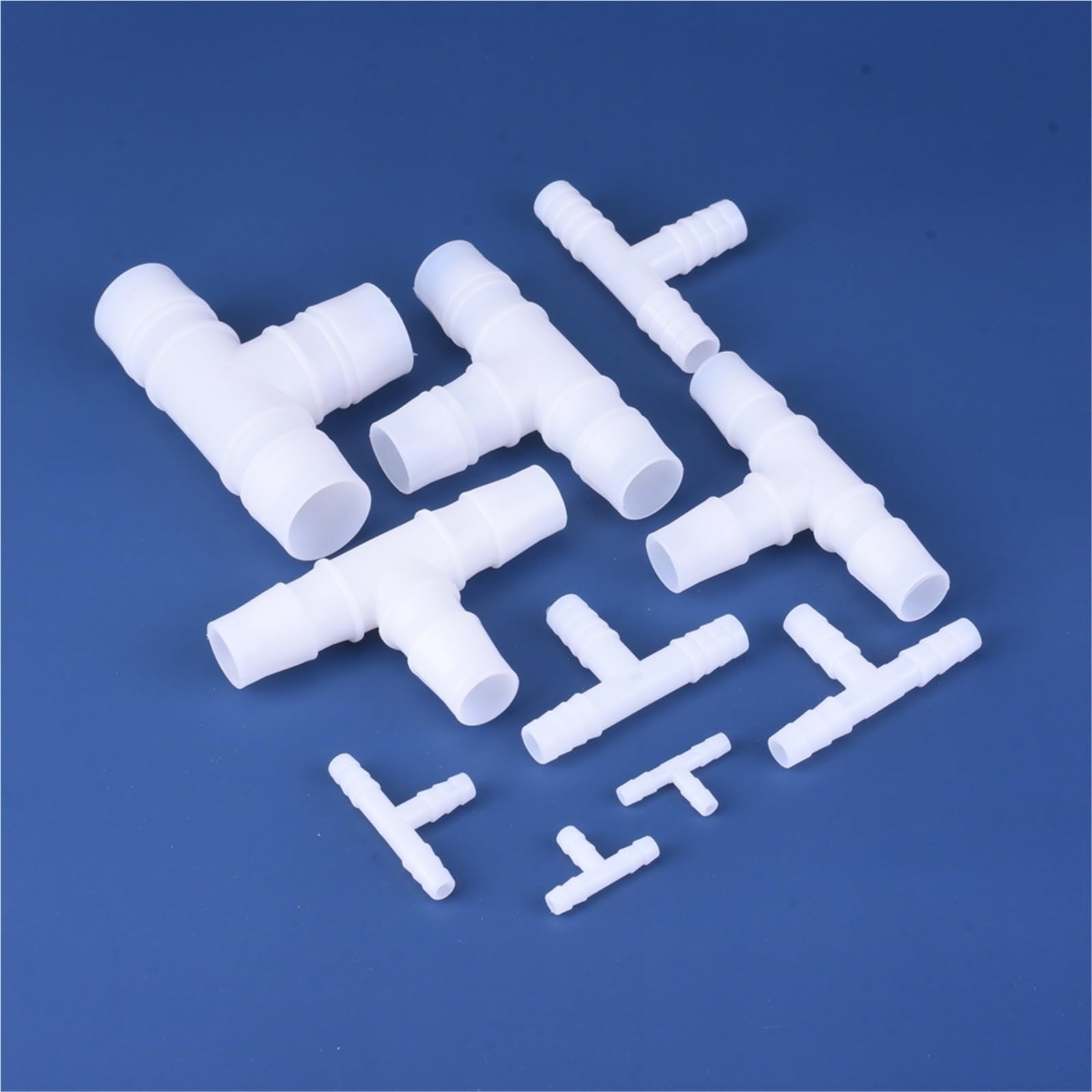 50 pz Raccordo 4~25mm PE Bianco Connettore a T Acquario Serbatoio Adattatore Pompa di Aria Tubo Pagoda Giunti Giardino Irrigazione tubi di acqua Connettori(4mm)