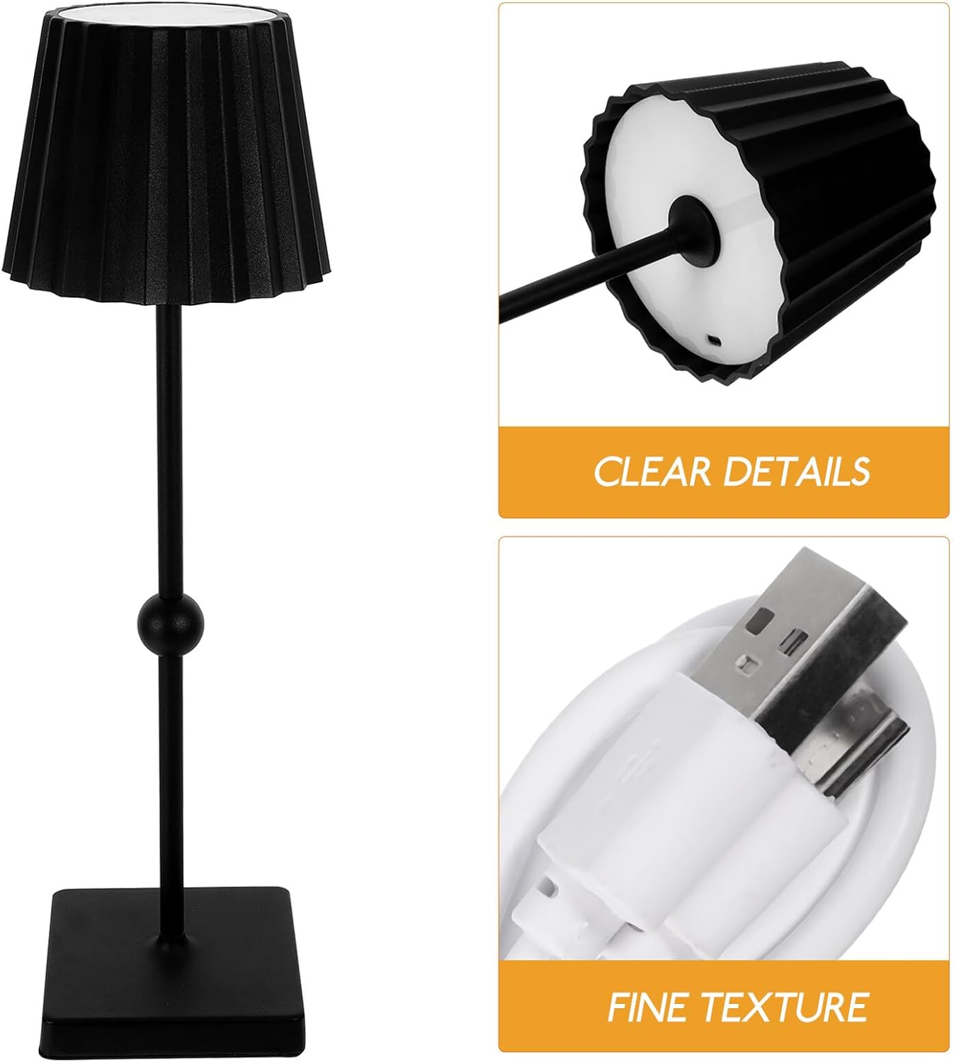 jojofuny Minimalist Touch Control Light Desk Lamp with Flat Base Nordic Style Decorative Nightstand Light for Bedroom Study Office and Dorm Sturdy Construction and Easy Use