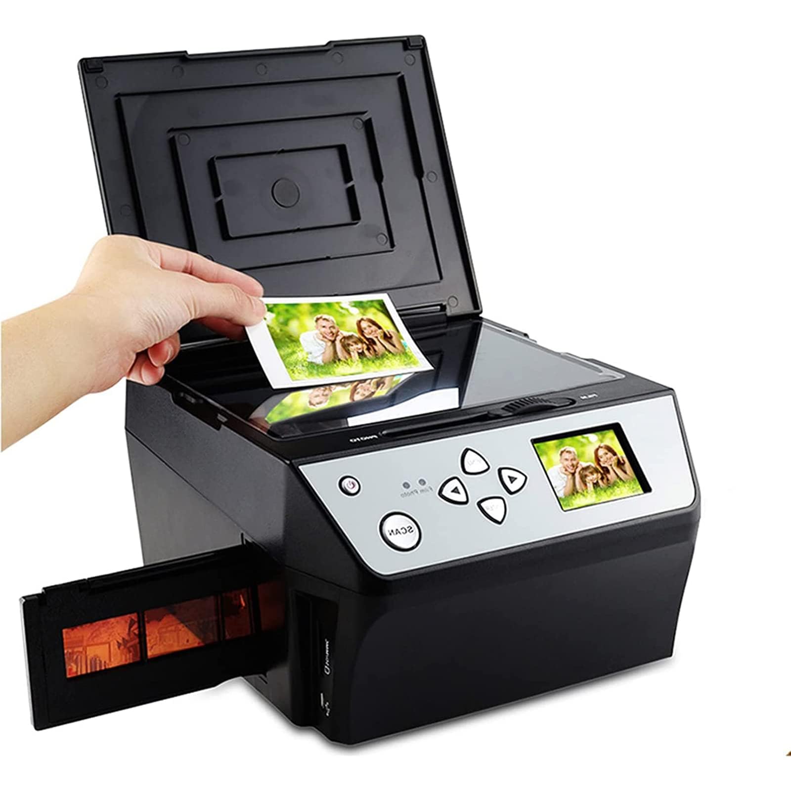 Scanner de Films et de Diapositives, fichiers JPG numériques HD 22 MP, convertit Une Carte de Visite de 135 Films/Diapositives de 35 mm/110 Films en Photos numériques JPG