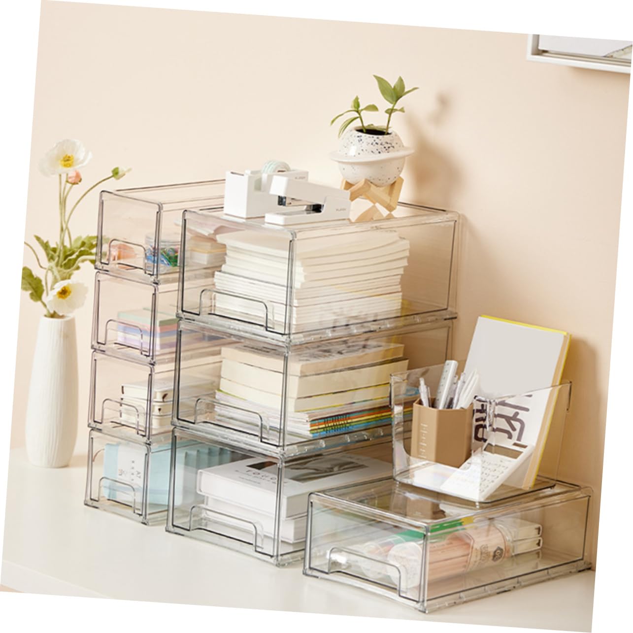 Ipetboom 2 Cajones Organizador De Maquillaje Sobre La Puerta Organizador De Baño Soporte Para Brochas De Maquillaje Con Tapa Contenedor De Maquillaje Estuche De Almacenamiento