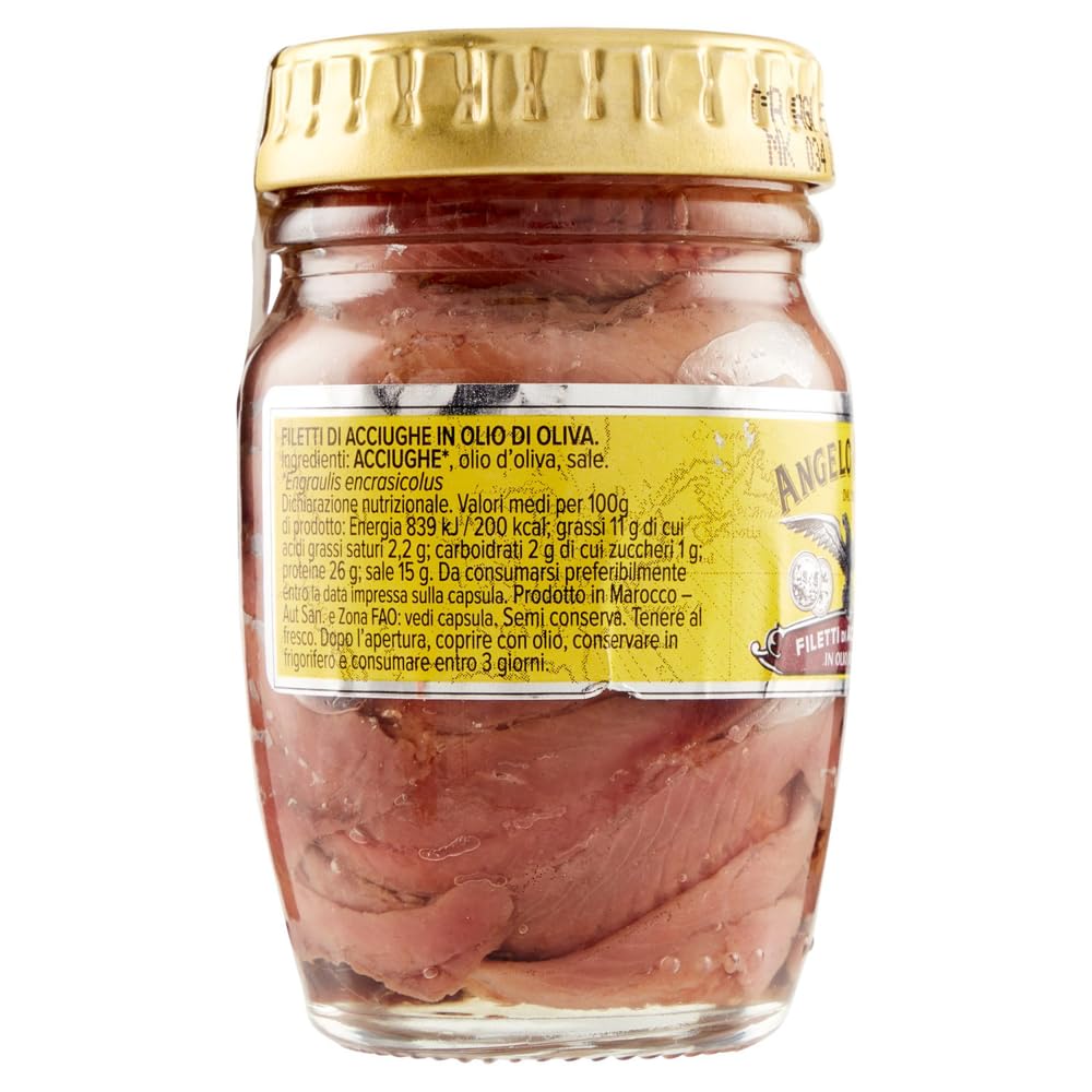 6x Angelo Parodi Filetti Di Acciughe In Olio D'oliva, Sardellenfilets in Olivenöl 90 g + Italian Gourmet Polpa di Pomodoro 400g