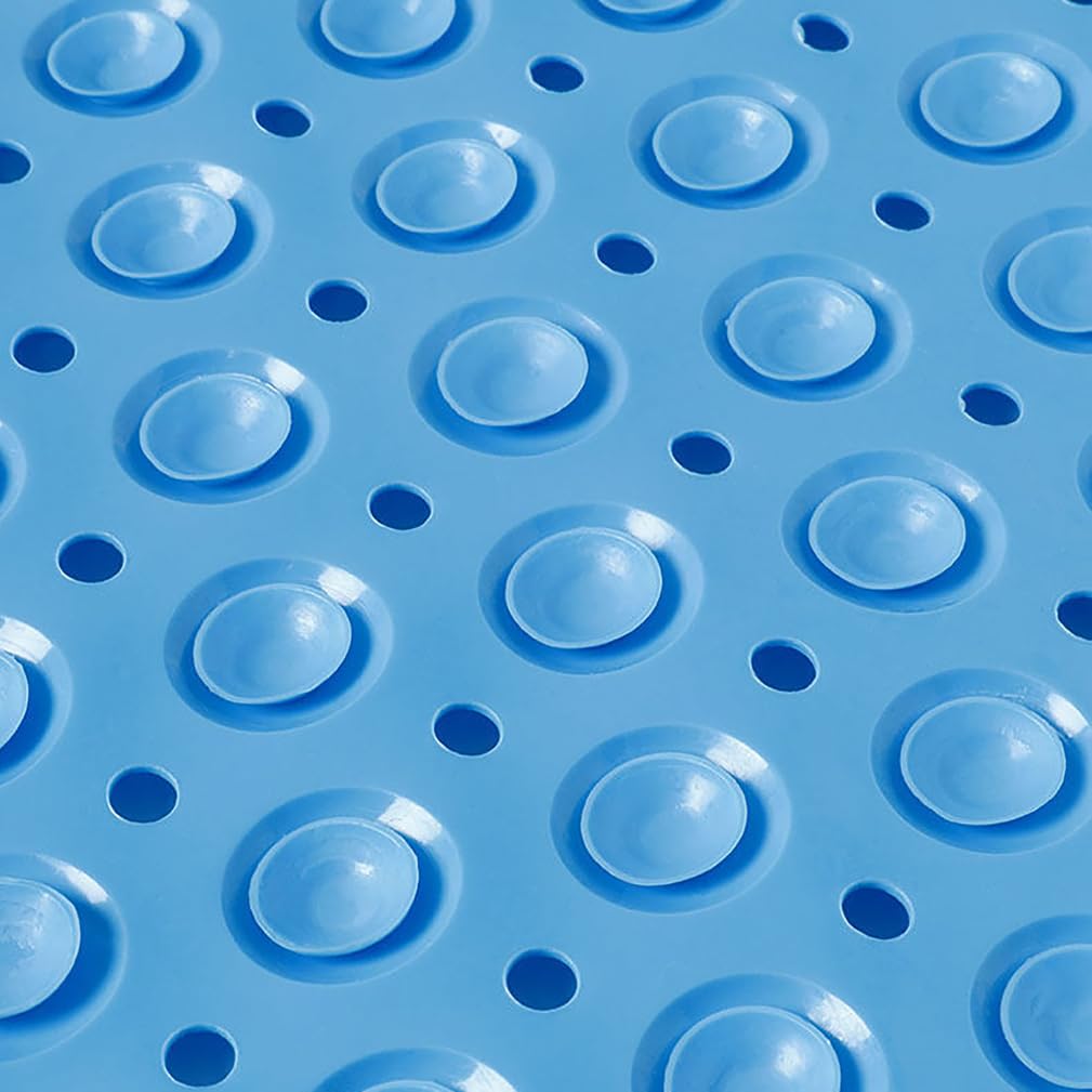 Komfort Duschmatte rutschfest Badewanne mit Saugnäpfen, Sicherheits rutschfeste Badewannenmatte Senioren mit Ablauflöchern, PVC Massage Duschmatten für Nassbereiche,F,57x88cm/22x35in