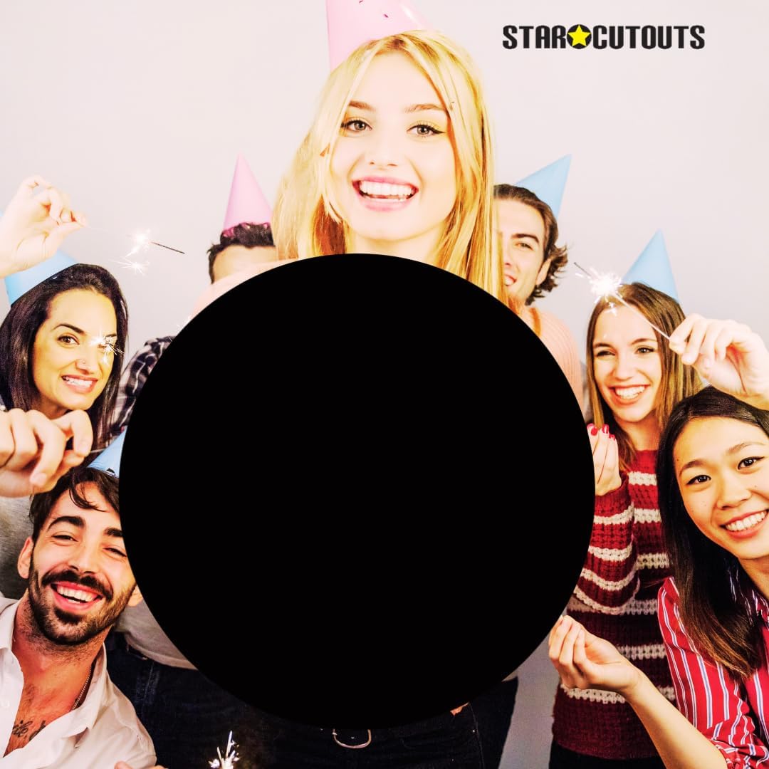 Star Cutouts SC5000-c-m-009 Plain Medium Cardboard Circle - Black Height 76 cm Width 76 cm - Ideal DIY Craft Decoration for Birthday, Wedding, Anniversary etc