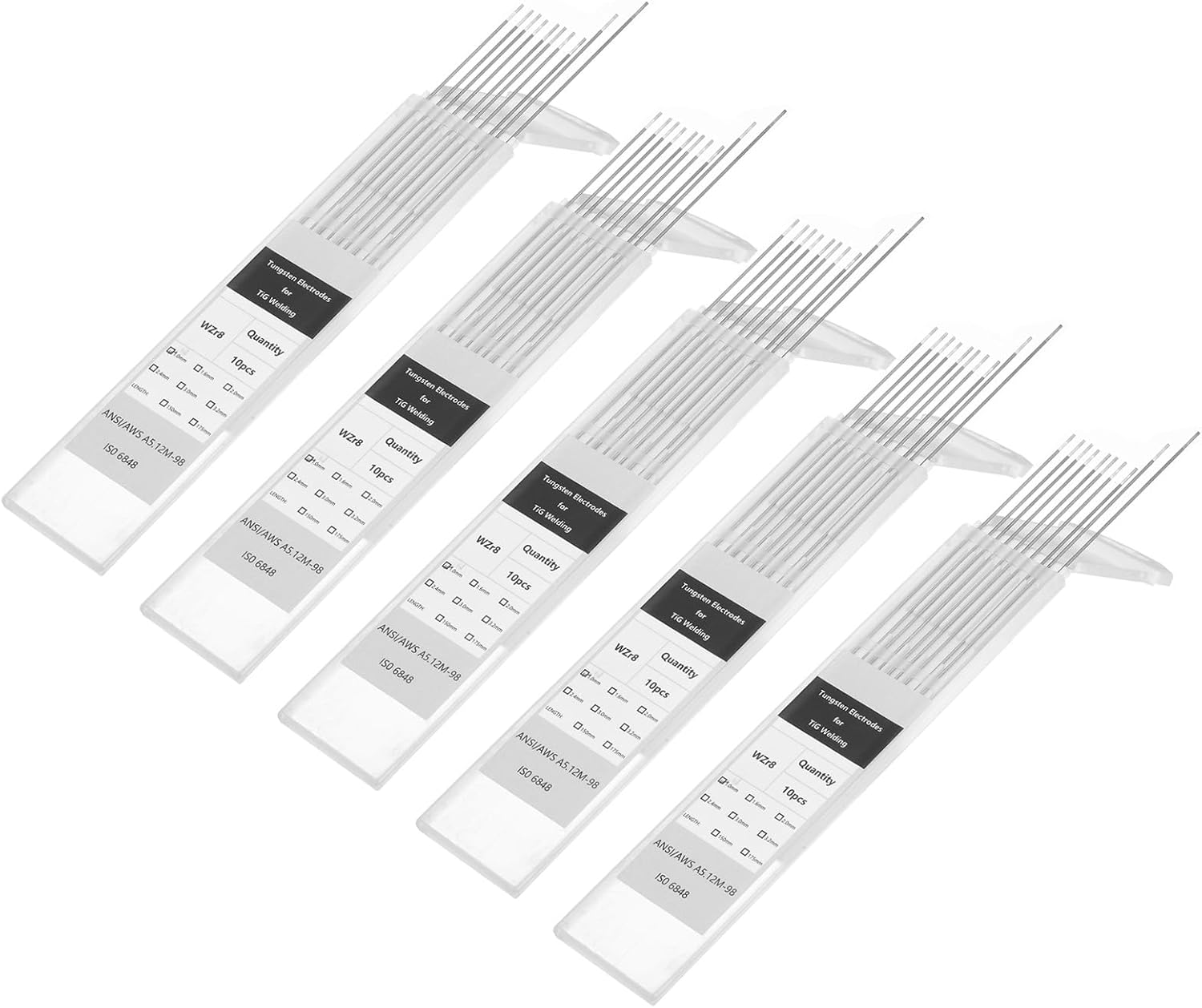 HARFINGTON 50pcs TIG Welding Tungsten Electrodes 3/32" x 7" 1.8-2.2% Cerium Tungsten for Stainless Steel Welding Aluminum Magnesium Alloy Welding, Grey WC20