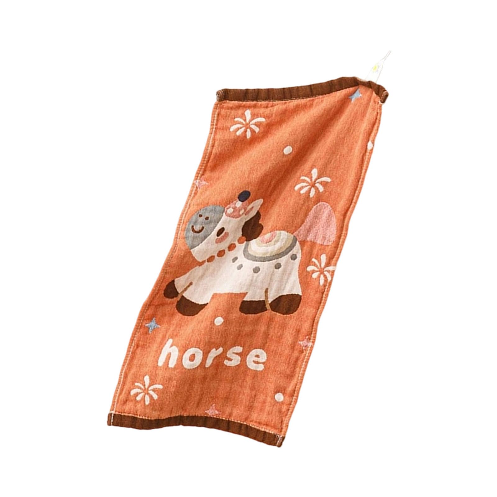 ZEPFJHE Horse Pattern Cotton Gauze Baby Washcloth Breathable Burp Towel Quick Dry Handkerchief for Infants Newborns Bathing Quick Dry Child Hand Towel
