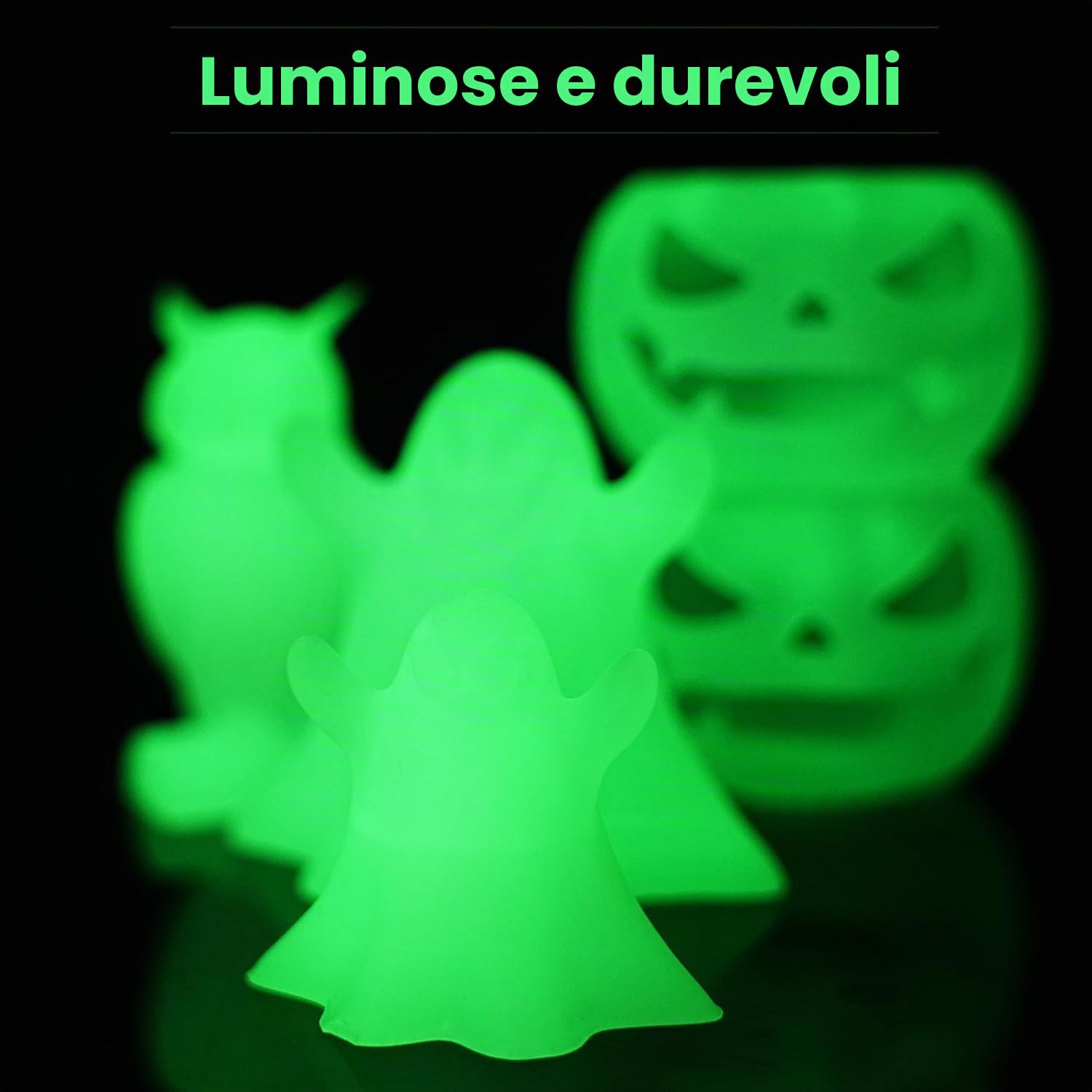 Gratkit Resina fosforescente al buio, fotopolimero polimerizzante UV 405 nm per stampanti 3D LCD/DLP, 1000 g, verde
