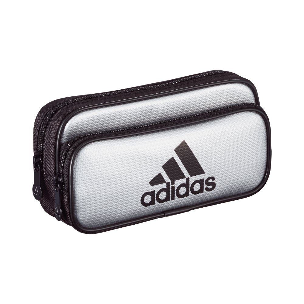 Amazon | 三菱鉛筆 アディダス ペンケース AI04 銀金 エナメル ダブル