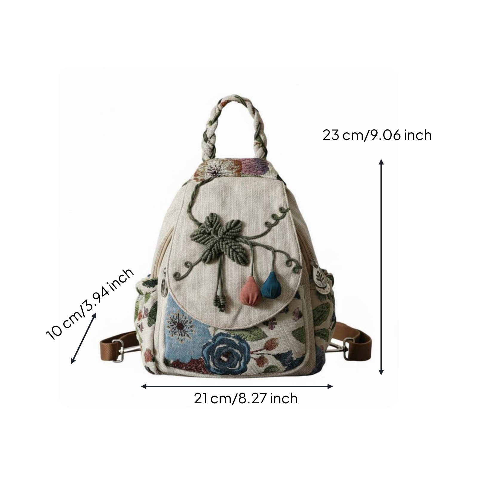 Zaino Boho Zaino Donna Zainetto Borsa a Tracolla Borsa Multiuso in Tela con Design Convertibile E Spallacci Regolabili per Portabilità Adatto a Pendolarismo Viaggi Casual Scuola