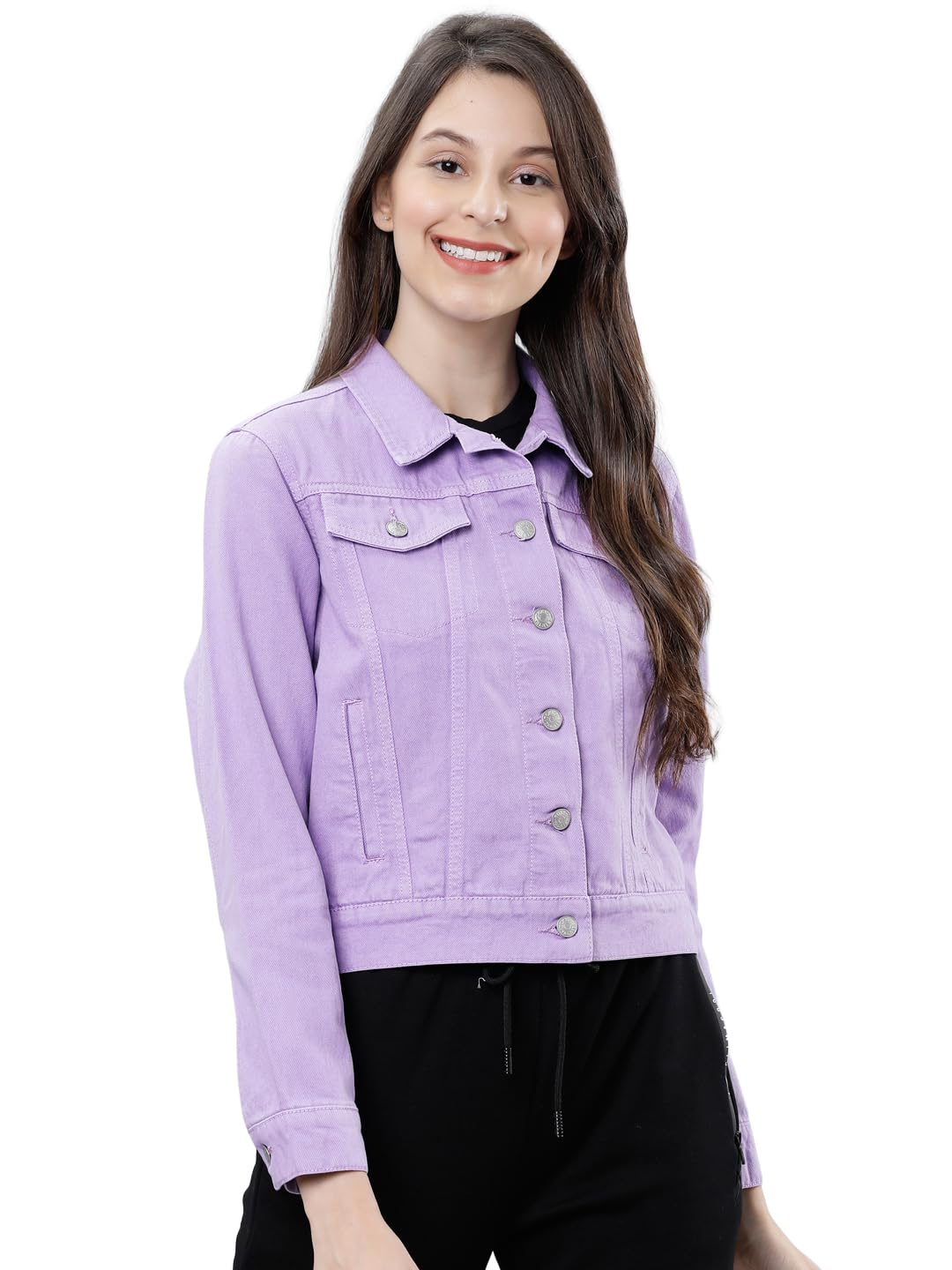 Crop Denim Jacket-image-0