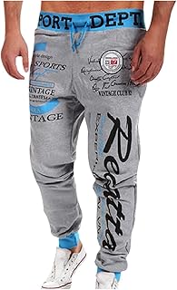 Lomelomme Herren Cargohose Sporthose Regular Fit Cargo Hose Taille Briefdruck Freizeithose Trekkinghose Outdoorhose für Mä...