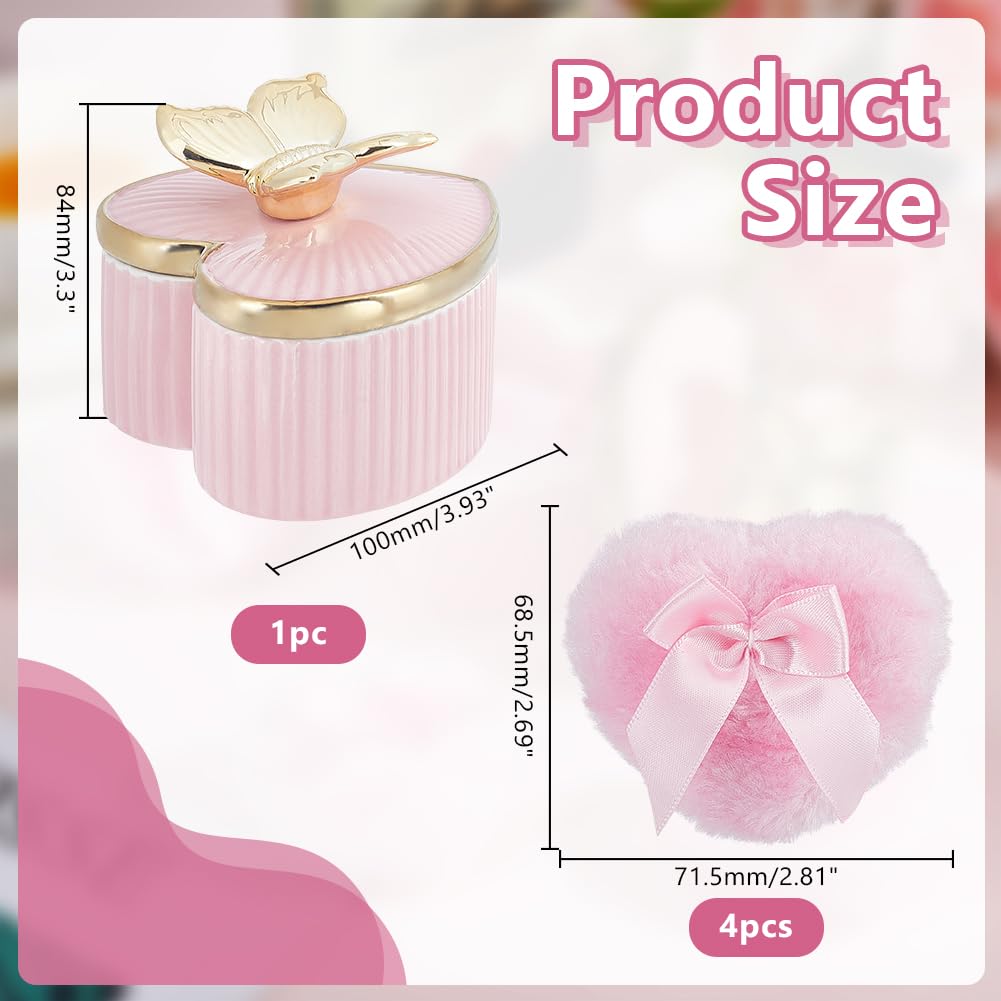1 spugnetta grande per il corpo e contenitore regalo di San Valentino con custodia in cristallo morbido lavabile riutilizzabile velluto viso corpo glitter bagnato asciutto trucco