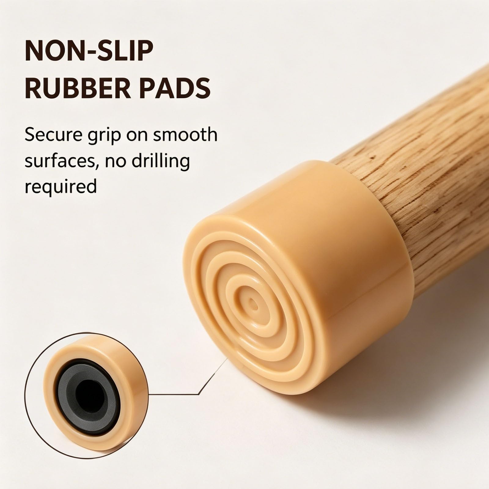 Shower Curtain Rods Tension, 7-47 In Adjustable Curtain Rod | Iron and Pvc Material, Load Capacity 8.8 Lbs，Anti Slip, No Drill for Kitchen, Bathroom, Cupboard(70-120cm/28-47in)