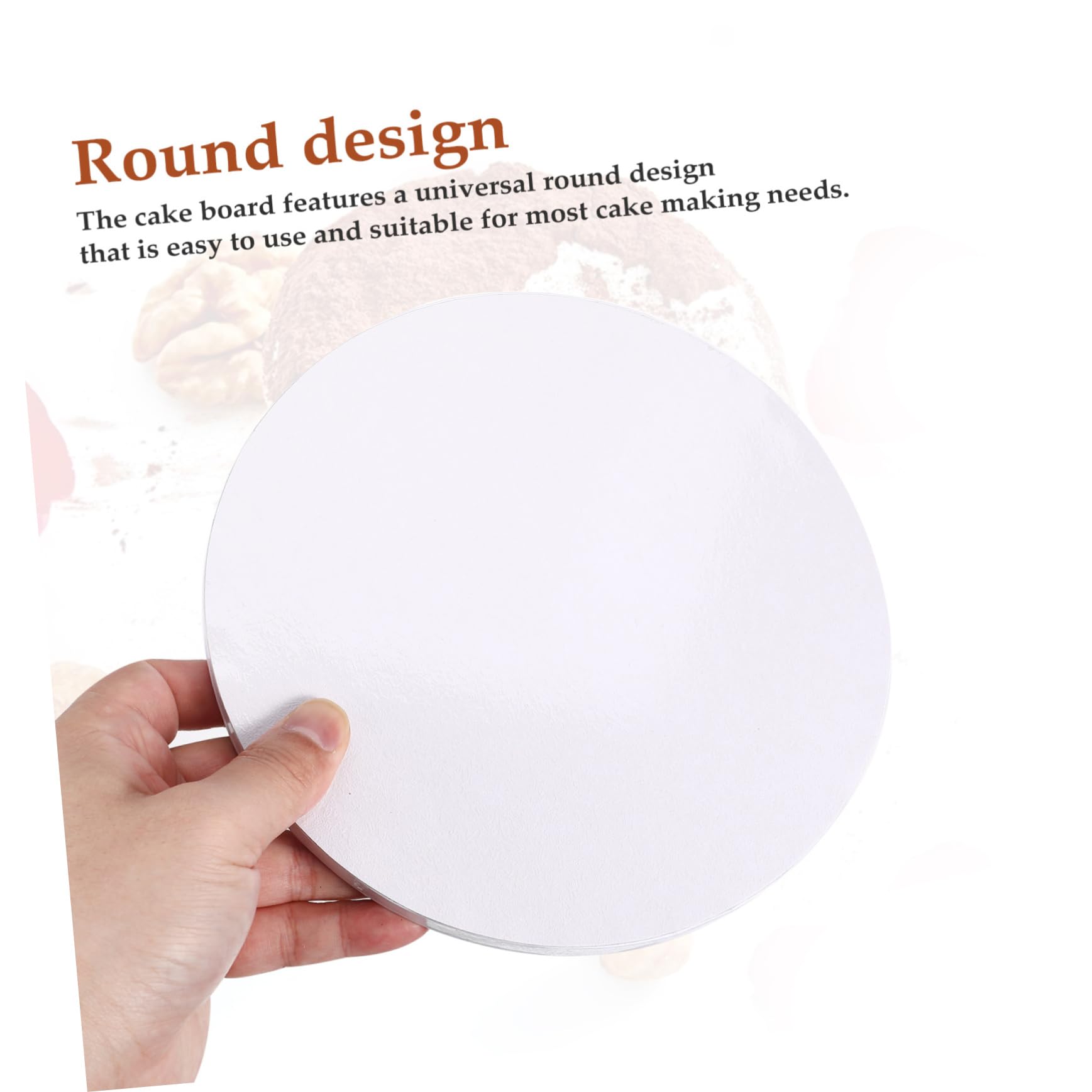 ABOOFAN Large Size Cake Drums 6pcs Round Corrugated Cardboard Cake Boards Safe Bases