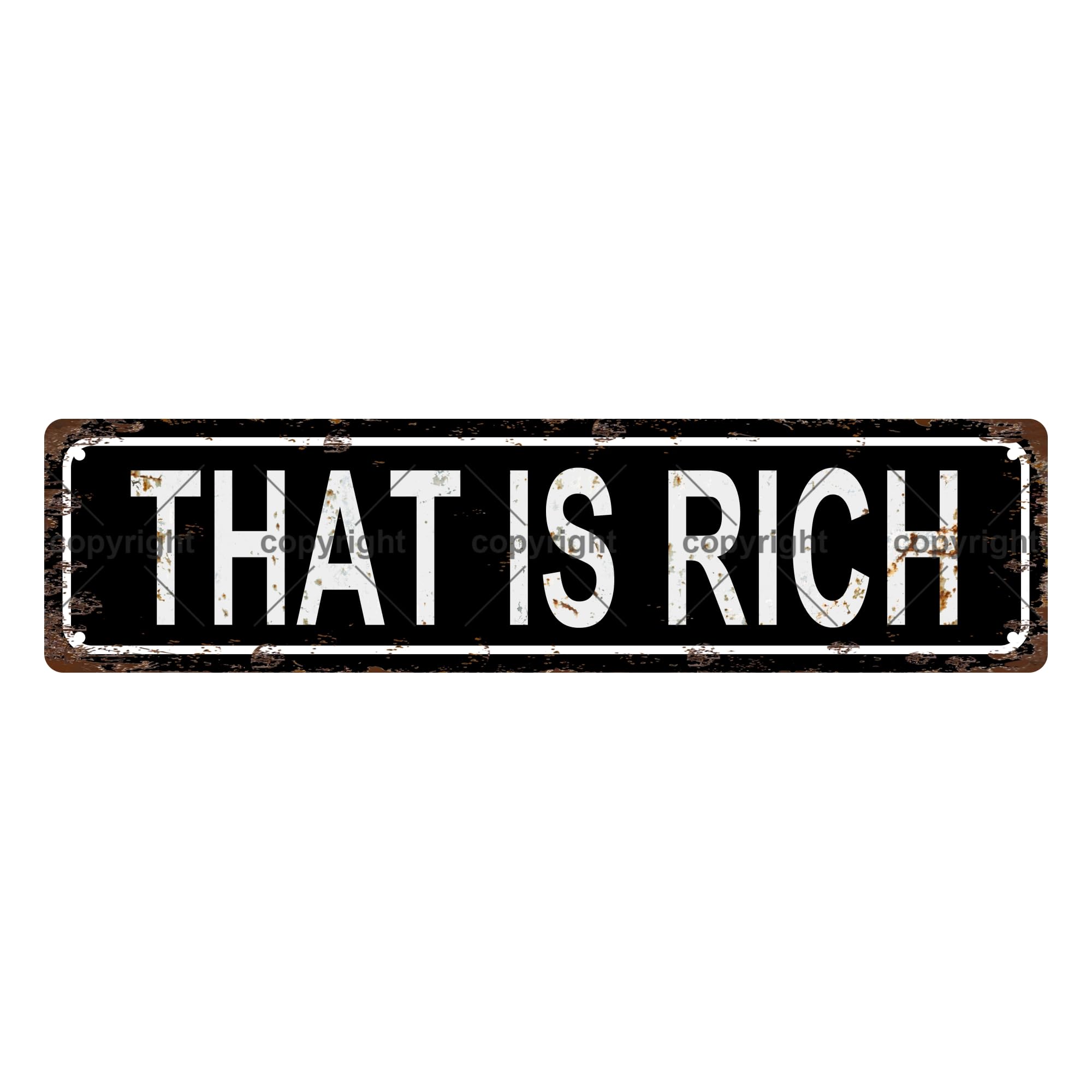 that is Rich Sentences Metal Tin Street Sign Bar Cafe Garage Cave Home Room Wall Bathroom Farmhouse Garden Porch Patio Decor,4x16 Inch