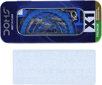 Doms X1 Premium Mathematical Drawing Instrument Box | Best In Class | Ensures Accuracy & Perfection | Geometry Box For Students | Set of 10 Instruments