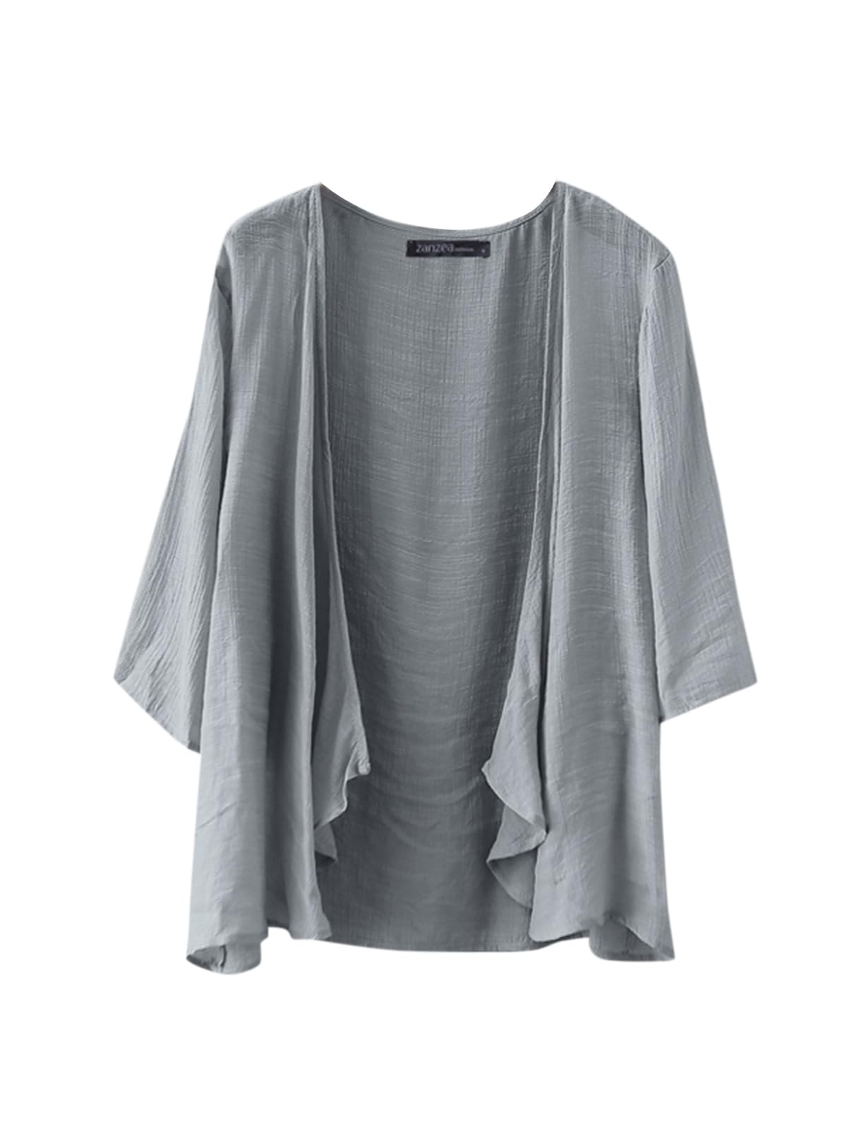 ZANZEA Mujer Gasa C¨¢rdigan Kaftan Playa Bikini Pareos Color S¨®Lido Verano Cover Up Blusa Swimwear Tops