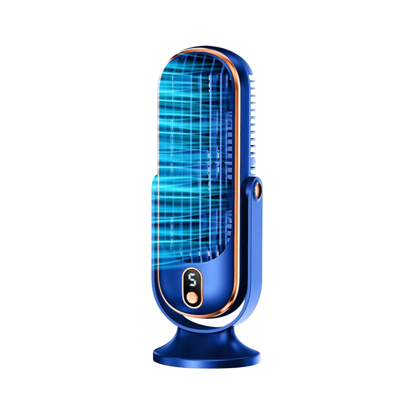 Cooling Fans That Blow Cold Air - 90° Oscillating Fans with Timer, Portable Bladeless Tower Fan for Bedroom, Upgraded 5 Speeds Ultra-Quiet Floor Fan, Standing for Office & Home (blue, Bladeless)