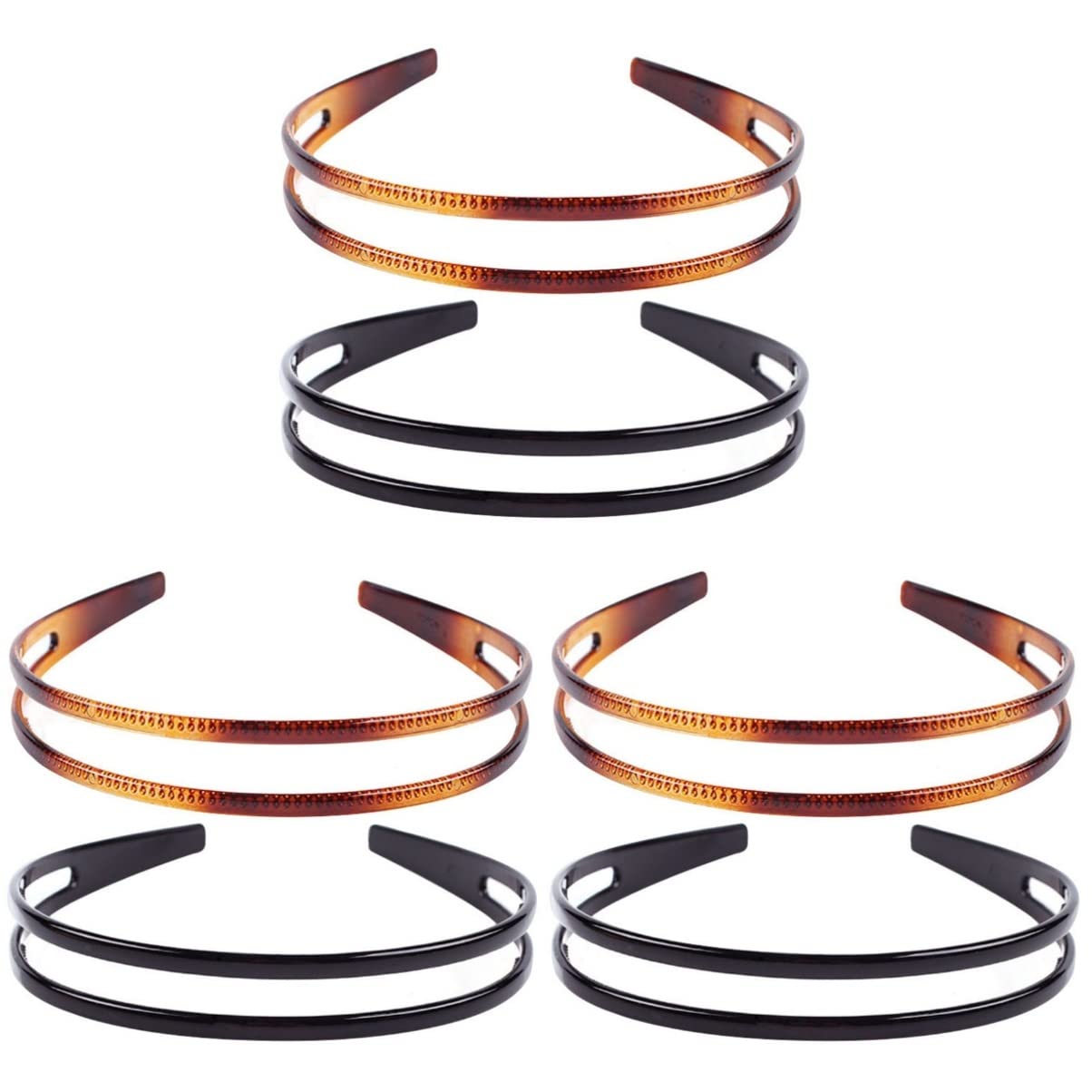 FRCOLOR 18pezzi Cerchietto Antiscivolo Doppia Riga Con Denti Per Donne e Ragazze Accessori Eleganti Per Ogni Occasione e Uso Quotidiano