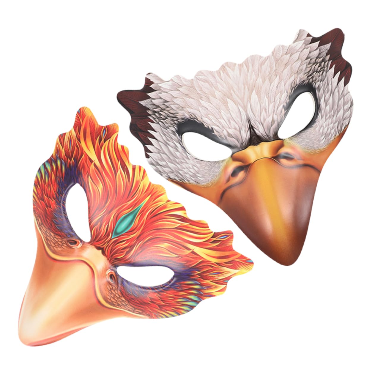 GALPADA Halloween Decorative Masks Set of 2 Animal Theme Half Masks for Masquerade Parties